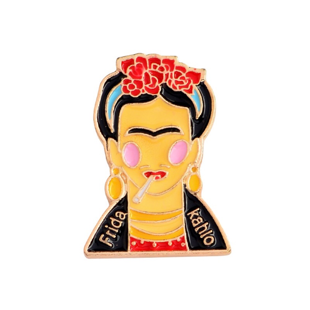 Frida Kahlo Inspired Enamel Pin Badge